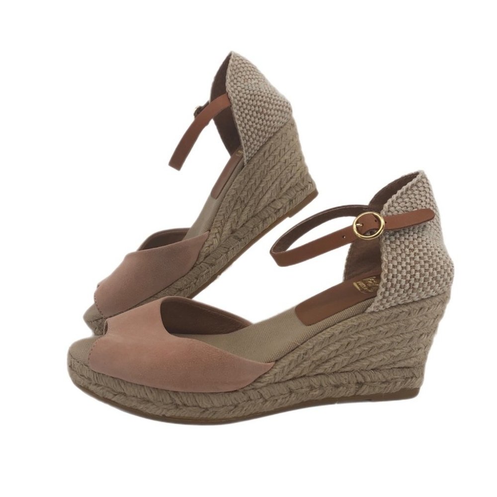 Kanna Pink Suede Espadrille Heels | Made in Spain